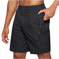 Men'S Casual Elastic Waist Strap Summer Shorts Casual Fit Fashion Outdoor Long Shorts For Men Knee-Length Straight Leg Pants Shorts
