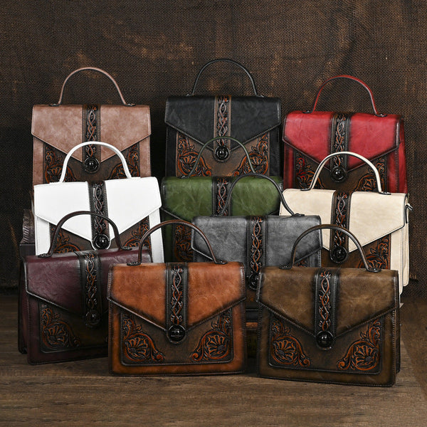 Everyday Hand-Embossed Classic Shoulder Bag